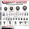 Service Caster 3.5'' Maroon Poly Swivel 1'' Expanding Stem Caster Set Total Lock Brake, 4PK SCC-EXTTL20S3514-PPUB-MRN-1-4 - alternate 2